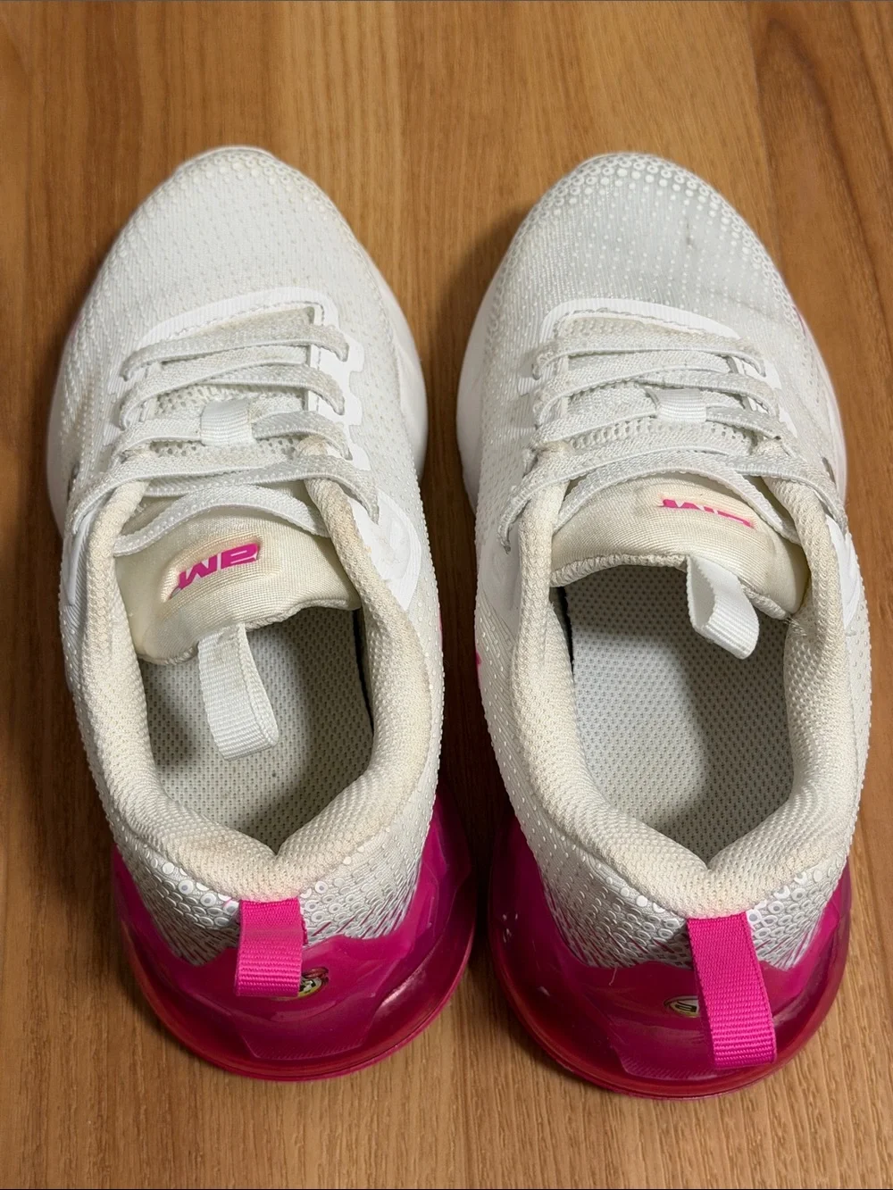 Nike White & Pink Kids' Air Max Sneakers